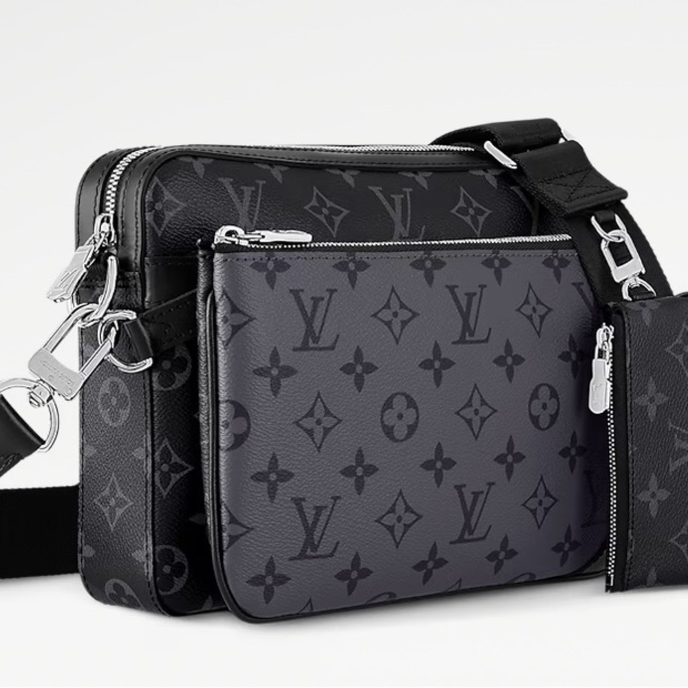 Louis Vuitton Monogram eclipse trio messenger Men's Bag